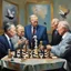 Placeholder: Putin, President Xi Of China And Joe Biden Play Chess With A Pigeon,Ufo And Atomic Bomb Mushroom Cloud,Complex Surgical Instruments Intermixed With A Newborn Boy,Minimalism,Painting By Adrian Ghenie,Rene Magritte,Pablo Picasso,Michelangelo,Salvador Dali,Lucian Freud