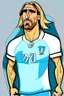 Placeholder: Gabriel Batistuta Argentine football player cartoon 2d