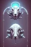 Placeholder: sheep brain cyborg, matrix style