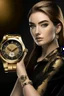 Placeholder: Generate an image composite featuring a well-known celebrity or influencer wearing a solid gold watch, associating the timepiece with a glamorous lifestyle.