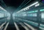 Placeholder: equirectangular projection grid of a futuristic bladerunner cyberpunk trainstation in the rain at night, volumetric lighting 4k spherical panorama realityengine photorender hyperdetailed cinematic