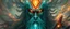 Placeholder: close up portrait of a plasma king flickers like hypnotic fire in geometric shapes like a dna swirl of time and a fearsome planeswalker