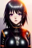 Placeholder: Detailed anime girl hinata ,dog collar,cuffs , big boobs , black latex suim suit, intricate details, full body portrait, keep head in frame, ignore NSFW, slight smile, black Japanese motif, concept art, highly detailed, digital painting, concept art, sharp focus, illustration, art by Yoji Shinkawa, WLOP and greg rutkowski and alphonse mucha and artgerm and yanjun Chen and Junji ito and Makoto Shinkai, HDR, octane render