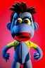 Placeholder: Waist up muppet Portrait, Nicolas maduro us muppet doll, tracksuit red blue and yellow, mustache, photo studio, red background, unreal engine 5, concept art, art station, ray tracing, lumen lighting, ultra detail, volumetric lighting, 3d.