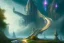 Placeholder: mythical mystical long stairway up to heaven in the sky, otherworldly atmospheric mist, beautiful colours, fine art, trending on artstation, masterpiece