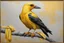 Placeholder: yellow Crow with scarf .19th painting