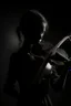 Placeholder: A dark shadow with a violin, controlling the souls of people