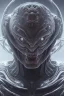 Placeholder: evil berserker, alien, tron, head, bitcoin eyes, 8k, finely detailed, dark light, photo realistic, hr giger