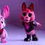 Placeholder: They have a red bow tie, much like Mangle and Bonnie, and long, sharp pink nails. Unlike Foxy's other known counterparts (excluding the Nightmare counterparts), Funtime Foxy has five fingers. They have three black buttons on each of their shins.