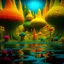 Placeholder: Odd swamp landscape with odd beings surreal abstract Max Ernst style, Haji Widayat, hypnotic, obsessive, 120mm photography, sharp focus, 8k, 3d, very detailed, volumetric light, very colorful, ornate, F/2.8, insanely detailed and intricate, hypermaximalist