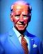 Placeholder: Waist up Portrait, joe Biden as muppet Sesame Street, Blue suit retro style, photo studio, city background, unreal engine 5, concept art, art station, god lights, ray tracing, RTX, lumen lighting, ultra detail, volumetric lighting, 3d.