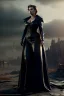 Placeholder: Scarlett Johansen as evil queen in black leather gown, cleavage, angry, stern look, unreal 5, octane render,cinema4d, dynamic lighting, dramatic lighting, 4k, redshift render, highly detailed, hyper realistic