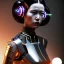 Placeholder: Cyber Woman, black hair, ceramic skin, geisha, cyberpunk, neon, highly detailed, art stations, concept art, smooth, unreal engine 5, god rays, ray tracing, RTX, lumen lighting, ultra detail, volumetric lighting, 3d, finely drawn, high definition, high resolution, gradient background