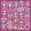 Placeholder: girly stickers template