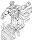 Placeholder: real massive superman fight, coloring page, no leaves, full body (((((white background))))), only use an outline., real style, line art, white color, clean line art, white background, Sketch style