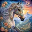 Placeholder: a painting HORSE of Quantum Level Psychedelic DMT dimension Dimensional 33 seed in a fantasy setting, a detailed painting inspired by Josephine Wall, trending on deviantart, fantasy art, intricate fantasy painting, highly detailed visionary art, beautiful fantasy painting