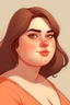 Placeholder: a beautiful woman with plump characterictics