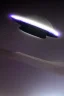 Placeholder: a smooth looking ufo craft with 3 separate lights underneath, full image, rule of thirds