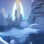 Placeholder: castello di cristallo bianco e oro ， cascata, diamanti, aurora boreale, ice and snow, blue and white, sole liscio e luminoso ， atmosfera di luce soffusa, effetto luce ， vaporwave colorato, concept art, dettaglio liscio ed estremamente nitido, dettaglio finemente regolato, altissima definizione , 8 k, motore irreale 5, messa a fuoco ultra nitida