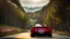 Placeholder: Ferrari F80 In Road, Cinematic, Bright Colors, Rear View, Nice Saturation, Backfire, Desktop Wallpaper, Accurate, realistic, 8K