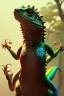 Placeholder: award winning portrait of a male anthropomorphic rainbow lizard long vblack hair. character design by cory loftis, fenghua zhong, ryohei hase, ismail inceoglu and ruan jia. unreal engine 5, artistic lighting, highly detailed, photorealistic, fantasy