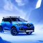 Placeholder: Renault Zoë, futuristic, blue, snowscape