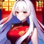 Placeholder: Clear focus, 8k, high quality, detailed, beautiful lighting, vibrant colors, white long hair, vibrant red eyes, girl, chinese clothes