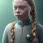 Placeholder:  Greta Thunberg portrait Clown beautiful girl, raytracing, cgi, lumen reflections, cgsociety, ultra realistic, volumetric fog, overglaze, analog photo, polaroid, 100mm, film photography, dslr, cinema4d, studio quality