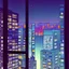 Placeholder: looking outside from a penthouse suite at the top of the highest skyscraper in the middle of a cyberpunk city at night, very detailed, kandinsky and magritte, trending on artstation, cinematic.