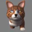 Placeholder: Un chien chat hybride, modélisme 3d, très détaillé