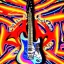 Placeholder: PEACE electric guitar PEACE psychedelic hippie trippy acid LSD PEACE GUITAR peacesign HIPPIE FLAG