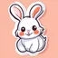 Placeholder: cute rabbit sticker template