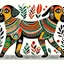 Placeholder: South African Folk Art Dog illustration