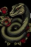 Placeholder: serpent with rose
