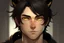 Placeholder: A young adult male with messy black hair, gold eyes, black cat ears, realistic, slight smile