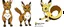 Placeholder: Create a fox-like creature with ground/rock-like features on its body