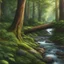 Placeholder: Forest and river leafy trees hyper-detailed 8k digital art