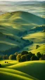 Placeholder: a couple taking a hot air balloon ride over a picturesque countryside. Emphasize the details of the rolling hills, the vibrant balloon, and the sense of adventure and togetherness.