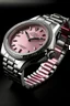 Placeholder: Visualize the renowned Oyster Perpetual case of a pink Rolex watch, sealing in its precision like a vault. Its timeless design is a hallmark of Rolex, a tradition of excellence that stands the test of time."