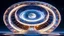 Placeholder: futuristic fantastic symmetrical circular spaceship, exterior view with stars and planet, year 2060, night, beautiful, colorful, totally symmetrical design, style Shigeru Ban, cosmic innovative architecture, award-winning photograph, awesome, serene, inspiring, spiritual, impressive, cinematic lighting, epic composition, photorealism, very high detail, Unreal Engine, Octane render, HDR