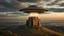 Placeholder: spectacular flying saucer over Glastonbury Tor, exquisite composition, beautiful detailed intricate detailed octane render, 8k artistic photography, photorealistic, perfect light, chiaroscuro, award-winning photograph, masterpiece