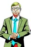 Placeholder: Bill Gates CEO, formerly Microsoft , cartoon 2d