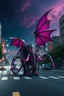 Placeholder: shark bat arachnid hybrid photo realistic horrorcore scorpion tail A demon heavy plated,driven by demons, 1000kph in city strea digital illustration of a leathery winged purple elephant, cosmic horror, extreme detail, digital art, 4k, ultra hd, realistic, fine art, vray, 3d mandelbulber, octane 3d, digital painting, realistic and natural, cosmic sky, detailed full-color, hd photography, realistic surrealism, elements by nasa, detailed, gloss, hyperrealism, 4 POSES PER PICTURE Image Creator in Bi