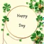 Placeholder: Round frame for St. Patrick's Day on a light background