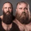 Placeholder: portrait photo of two 55 years old vikings embraced muscular chubby and hairy beard manly chest hairy shoulders emotive eyes hyper-realistic 4k cinematic photographic