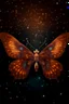 Placeholder: A light luminous brown butterfly in a galaxy of stars in space