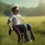 Placeholder: white boy joy, white teenage boy in wheelchair frolicking through a meadow with unrestrained happiness