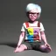 Placeholder: Andy warhol toddler, full body, broken, dramatic lighting, hyper realistic