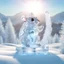 Placeholder: ICE sculpture representing a finely chiseled alien hamster rearing up on hind legs, hyperdetailed dynamic lighting intricately detailed morning sunlight shiny bright sparkling sparkling beautiful winter landscape background, ice sculpture, expansive, grand, impossible magnificence, 3d octane render, opulent detail, rule of thirds