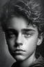 Placeholder: A portrait of beautiful boy in black white